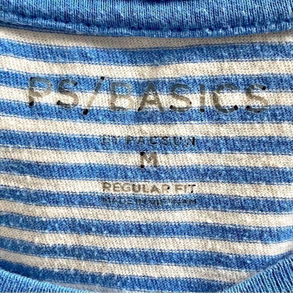 Pacsun Basics Blue Stripe T-Shirt Mens Size Medium - Picture 4 of 5
